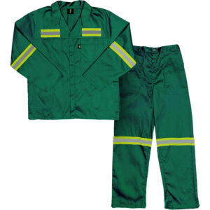 4007BGPC Paramount Polycotton Reflective Conti Suit Bottle Green