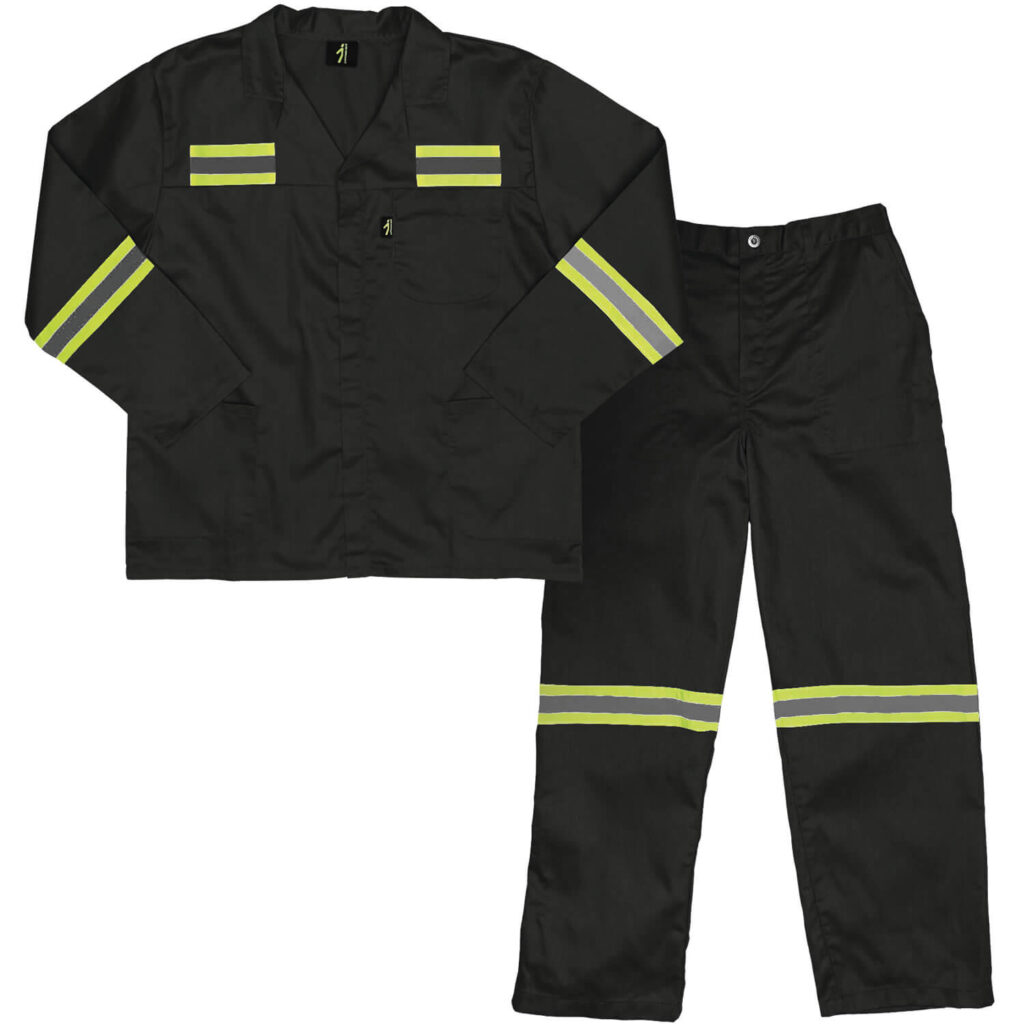 4007BLPC Paramount Polycotton Reflective Conti Suit Black