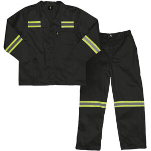 4007BLPC Paramount Polycotton Reflective Conti Suit Black