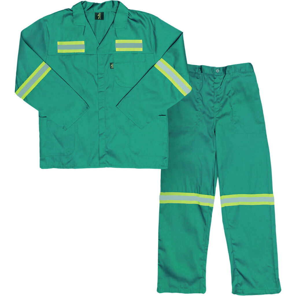 4007EGPC Paramount Polycotton Reflective Conti Suit Emerald Green