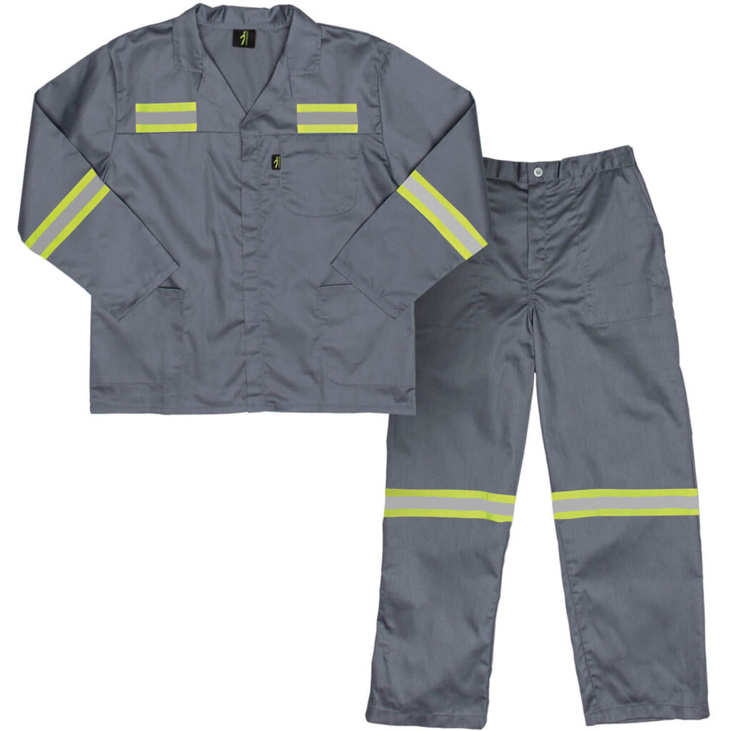 4007GRPC Paramount Polycotton Reflective Conti Suit Grey