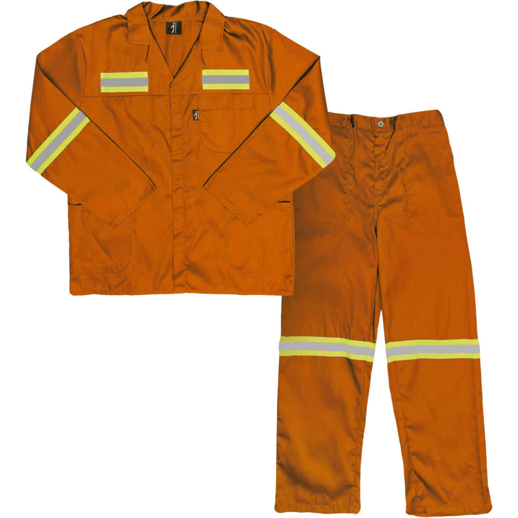 4007ORPC Paramount Polycotton Reflective Conti Suit Orange