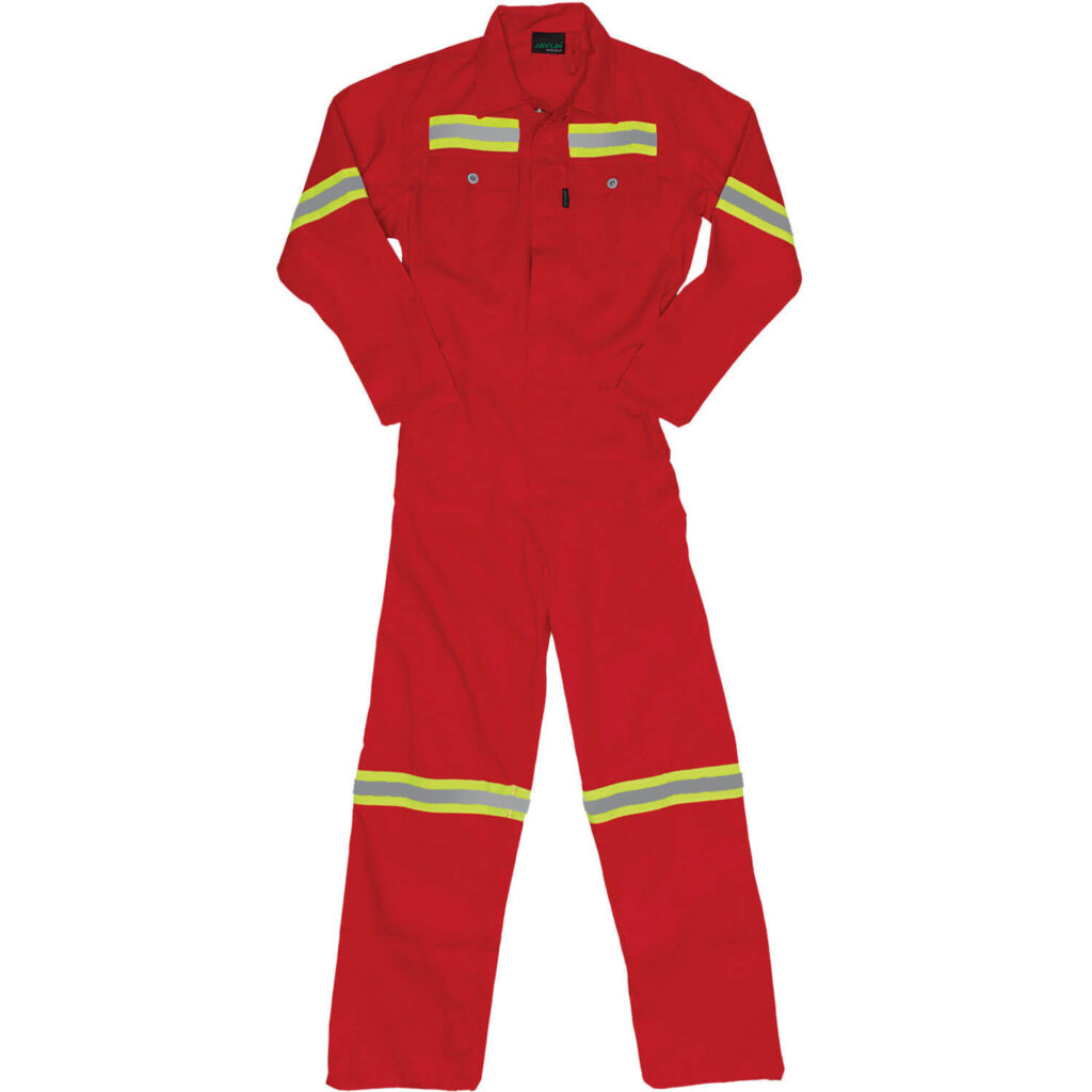 4811REJC32 J54 Reflective Boiler Suit Red