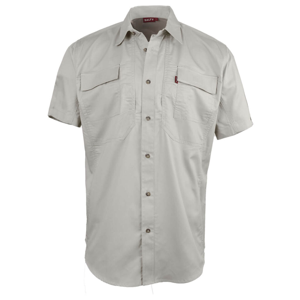 7818 CO 18ST salty katima vented utility short sleeve shirt stone