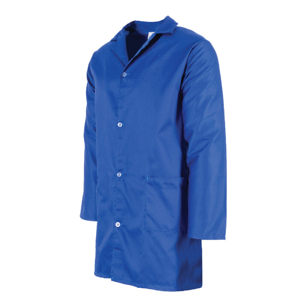 royal blue long sleeve dust coat left 1